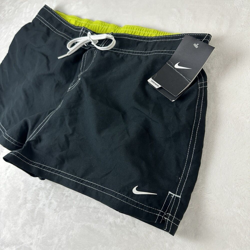 Nike Womens Swim Board Shorts Inner Lining Panties Black Sheds Water Soft XL/33W